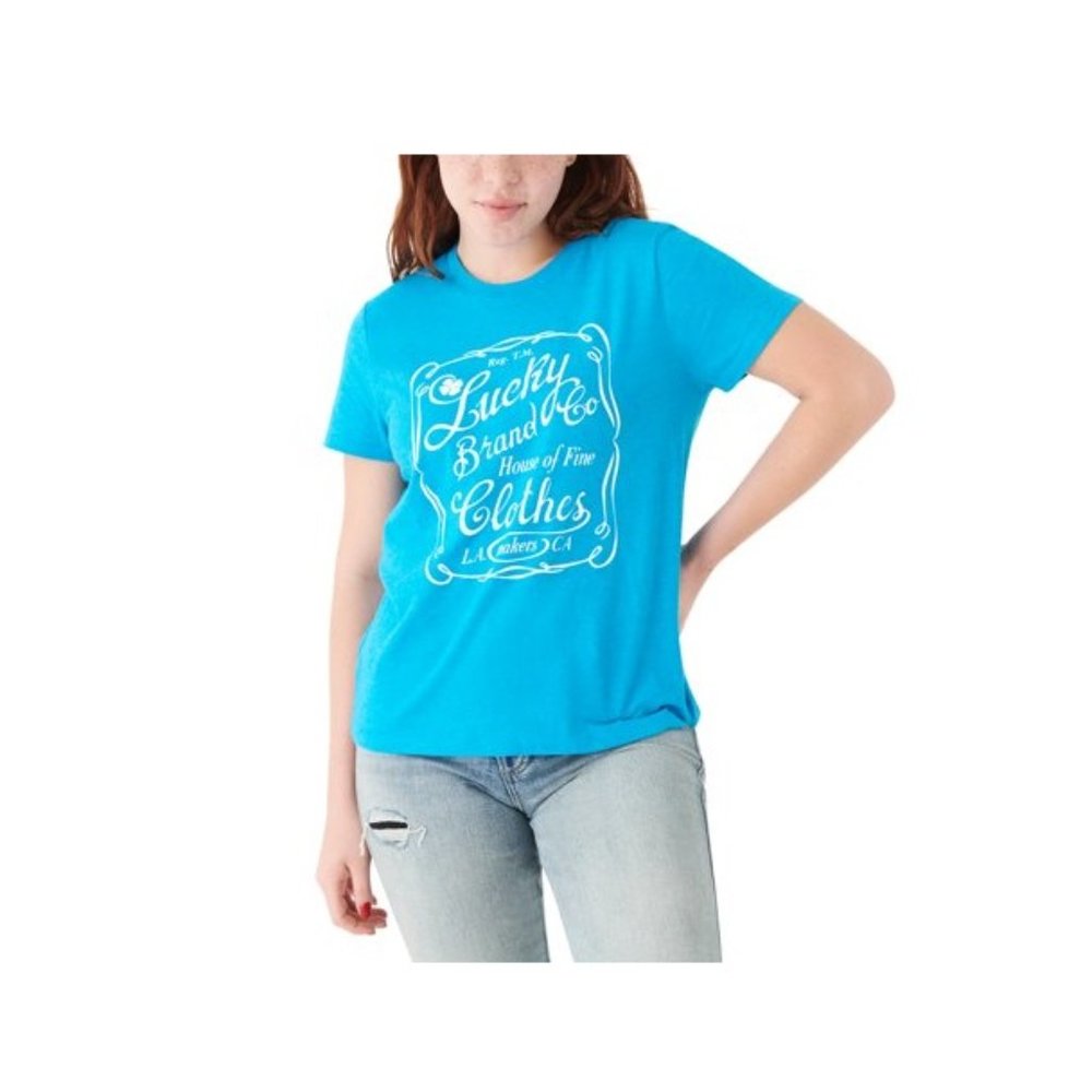 NWT Lucky Brand Women's "House Of Fire" Short Sleeve T Shirt Size 2XL $45 2B184